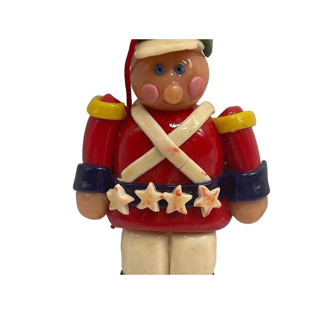 Holiday Christmas Tree Ornament Ceramic Toy Soldier 1989 RARE